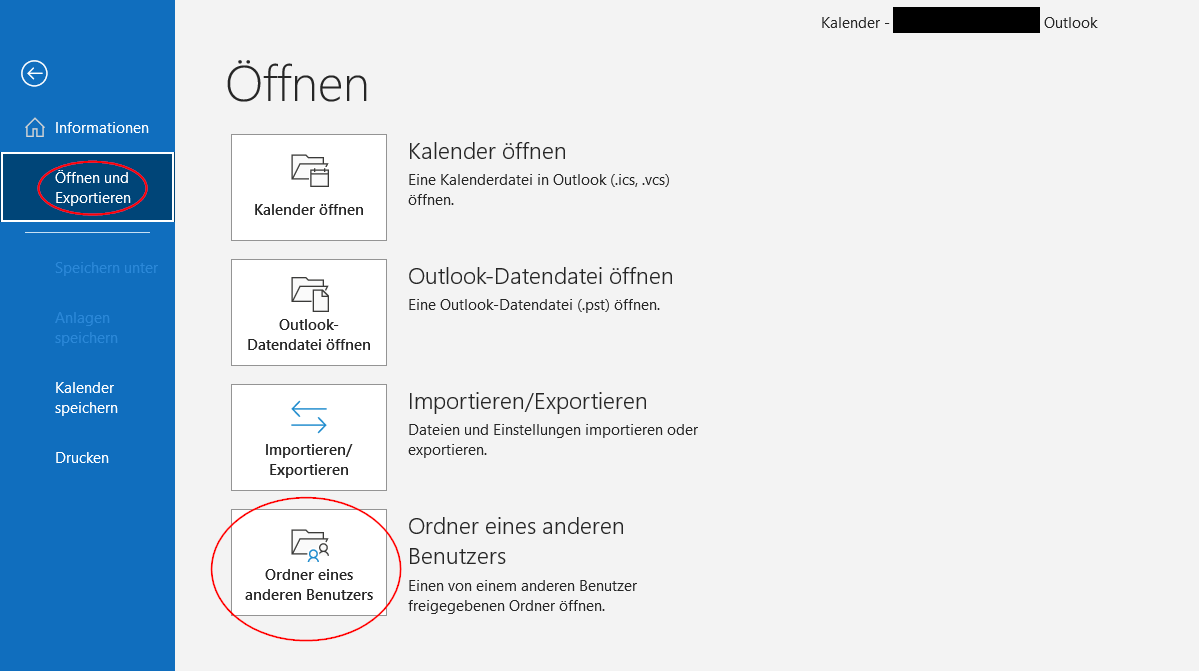 Kalender anderer Benutzer einbinden mit Outlook (Windows) ZIM HilfeWiki