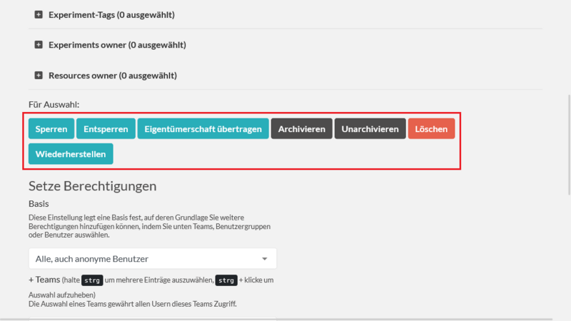 Datei:Screenshot ELN Batch-Aktionen fuer Auswahl.png