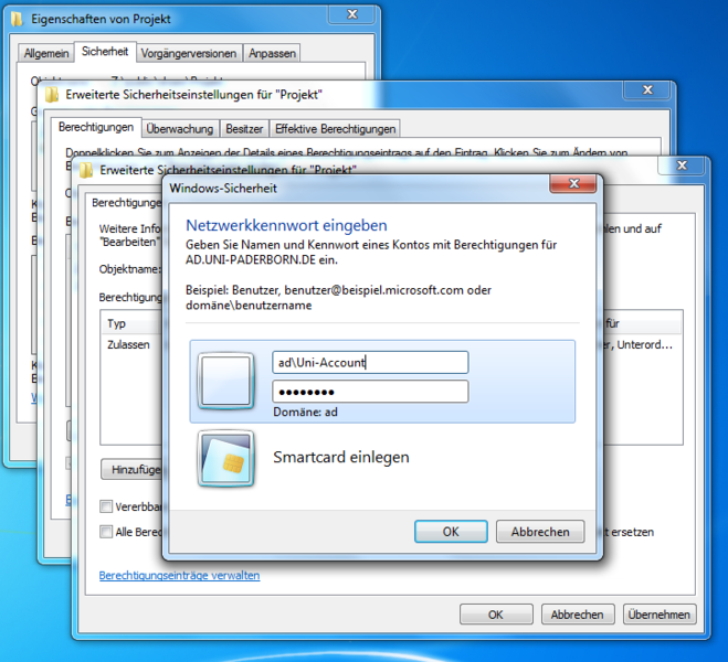Datei:Screenshot Netzwerkspeicher Rechtevergabe im Netzwerkspeicher mit gemeinsamen Arbeitsbereich 8.PNG