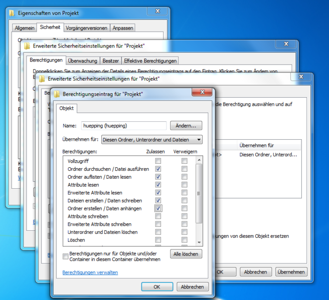 Datei:Screenshot Netzwerkspeicher Rechtevergabe im Netzwerkspeicher mit gemeinsamen Arbeitsbereich 10.PNG
